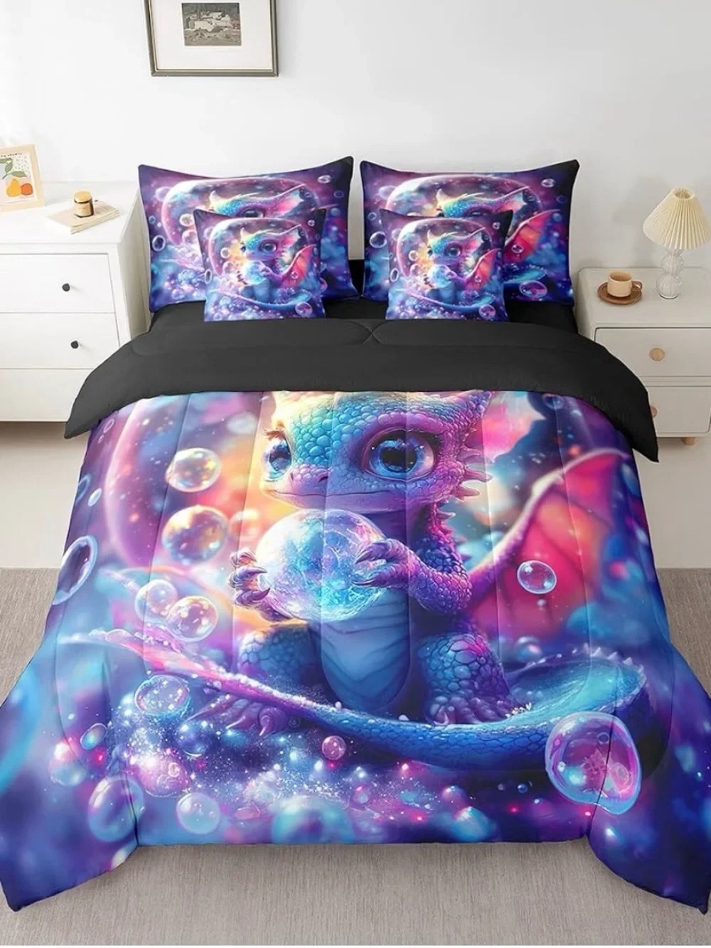 Fantasy Dragon Comforter Set in Multicolor - Brand: